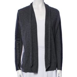 The Kooples Wool and Leather Cardigan